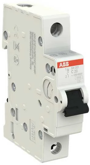 Automatinis jungiklis ABB SH201, 1P, C, 20A, 6kA