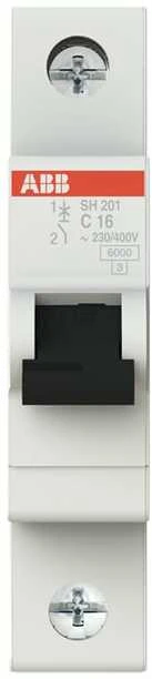 Automatinis jungiklis ABB SH201, 1P, C, 16A, 6kA
