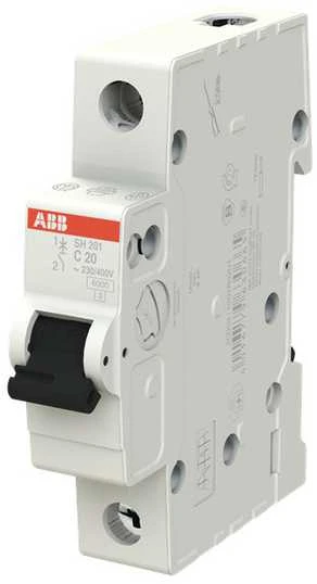 Automatinis jungiklis ABB SH201, 1P, C, 20A, 6kA