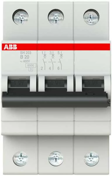 ABB IŠJUNGIKLIS AUTOMATINIS 3P B20A 6KA