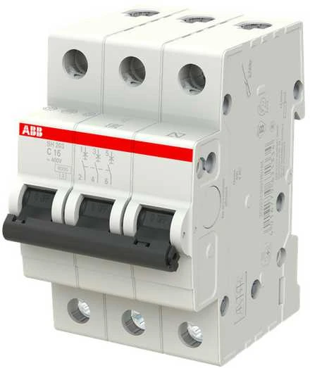 Automatinis jungiklis ABB SH203, 3P, C, 16A, 6kA