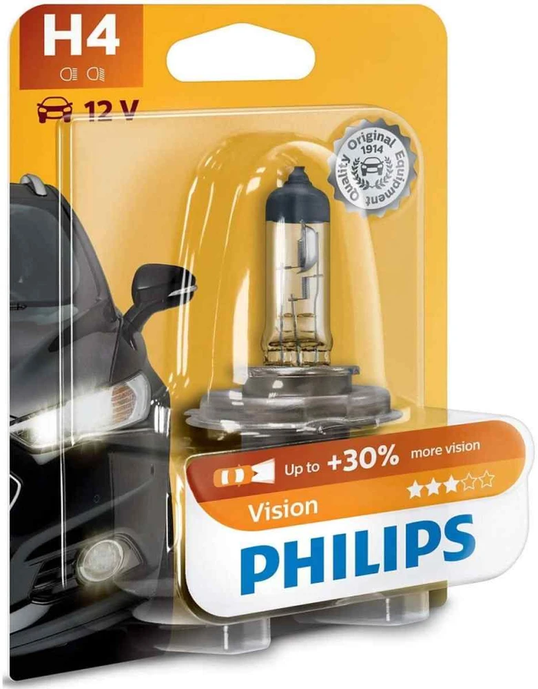 Lean Cars „Philips“ lemputė H4 12V/60/55W P43T-38 +30% matomumas 1 vnt.