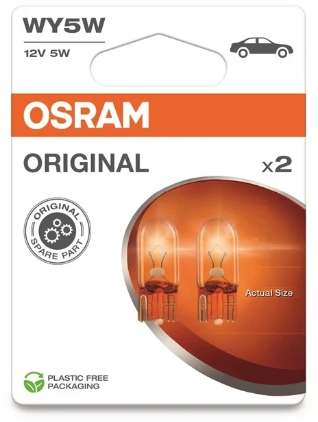 Automobilio lemputė Osram 2827NA-2BL, kaitrinė, oranžinė sp., 12 V