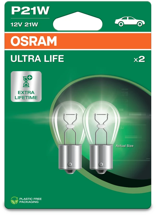 Automobilio lemputė Osram 7506ULT-2BL, kaitrinė, skaidri sp., 12 V