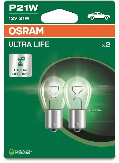 Automobilio lemputė Osram 7506ULT-2BL, kaitrinė, skaidri sp., 12 V