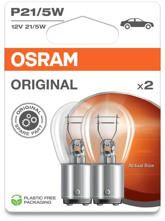OSRAM Automobilinės lemputės 21/5W 12V BAY15D 2vnt