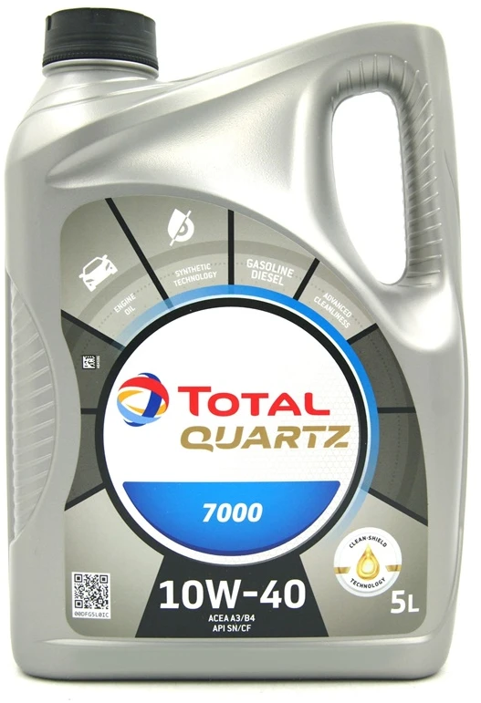 Automobilio variklio tepalas Total Quartz 7000, 10W-40, 5 l