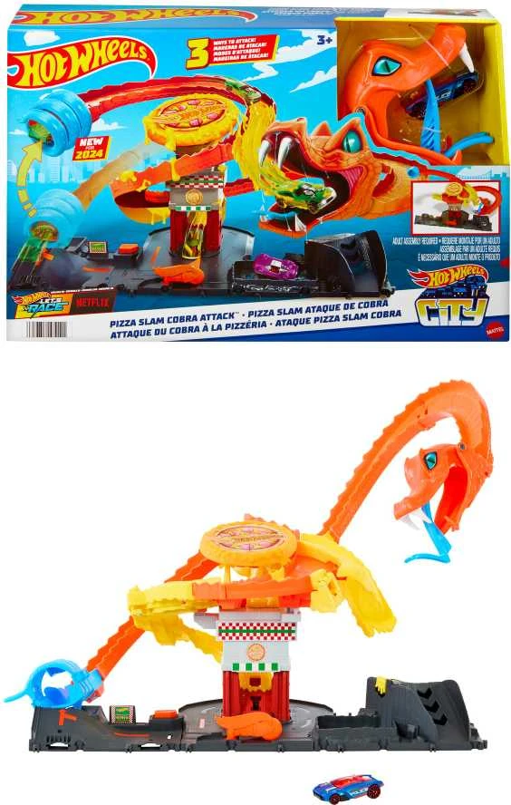 Mattel HOT WHEELS CITY rinkinys – Gyvatė picerijoje (HTN81)