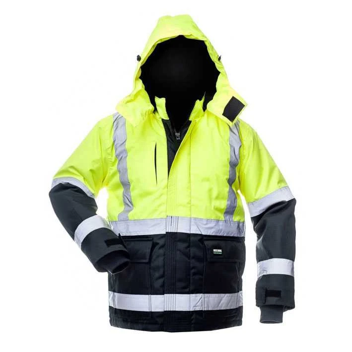 B Safety Darba jaka Baltic Canvas HI-VIS FB-8946 L, zila krās./dzeltena krās., L dydis