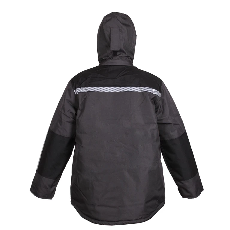 B Safety Vyriška darbo striukė „Baltic Canvas FB-8924“, juoda/pilka, XXL dydis