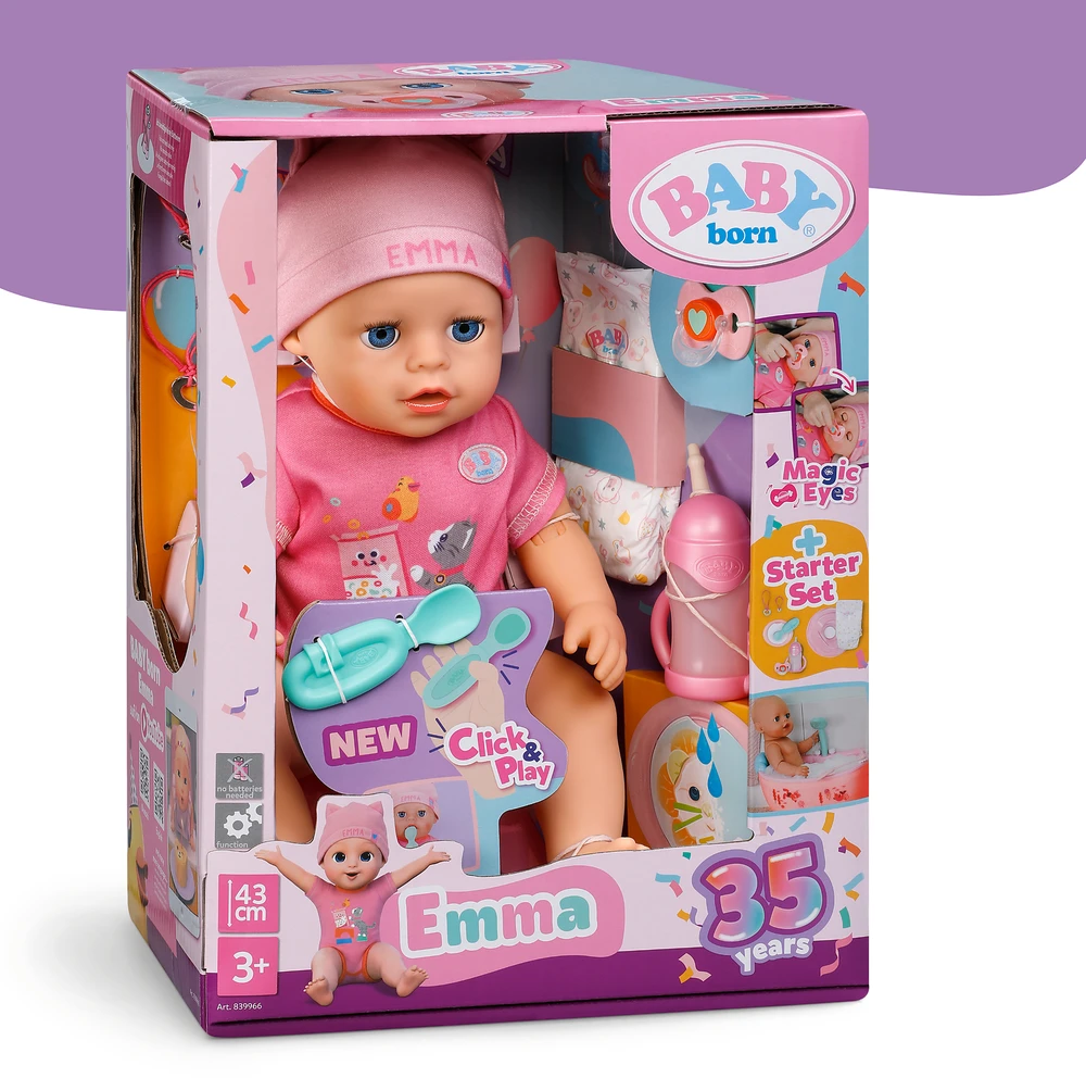BABY BORN „Click and Play“ lėlė Emma, 43 cm