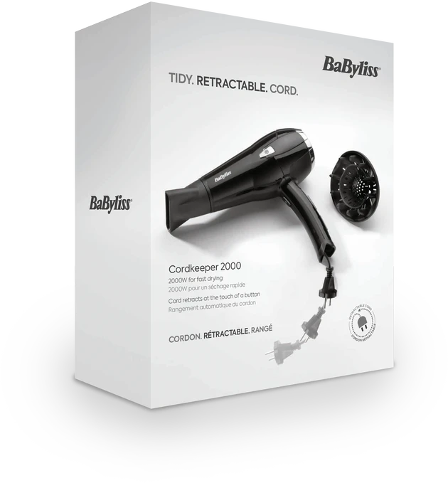 BaByliss Plaukų Džiovintuvas Cordkeeper 2000 D374DE
