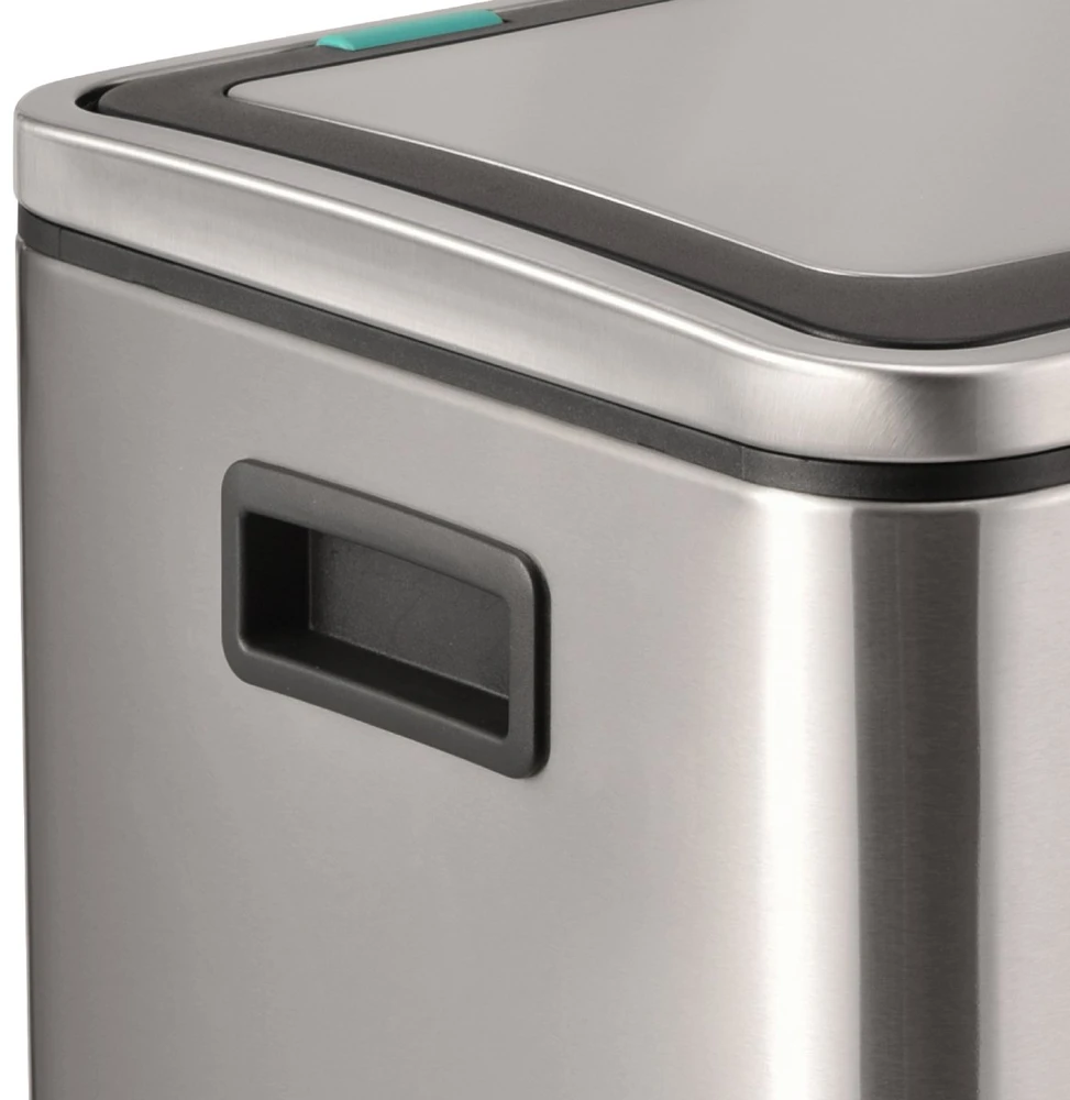 Šiukšliadėžė Baltic Aqua 15L+15L Chromo