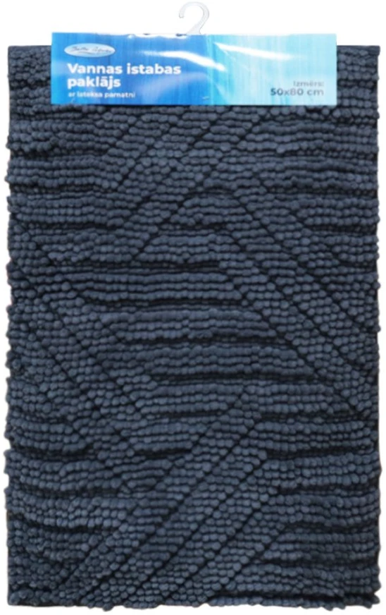 Baltic Aqua Vannas istabas paklājiņš 50x80cm Square, pelēks