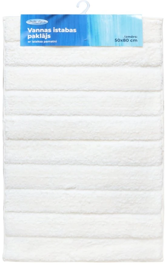 Baltic Aqua Vannas istabas paklājiņš 50x80cm Rino, balts