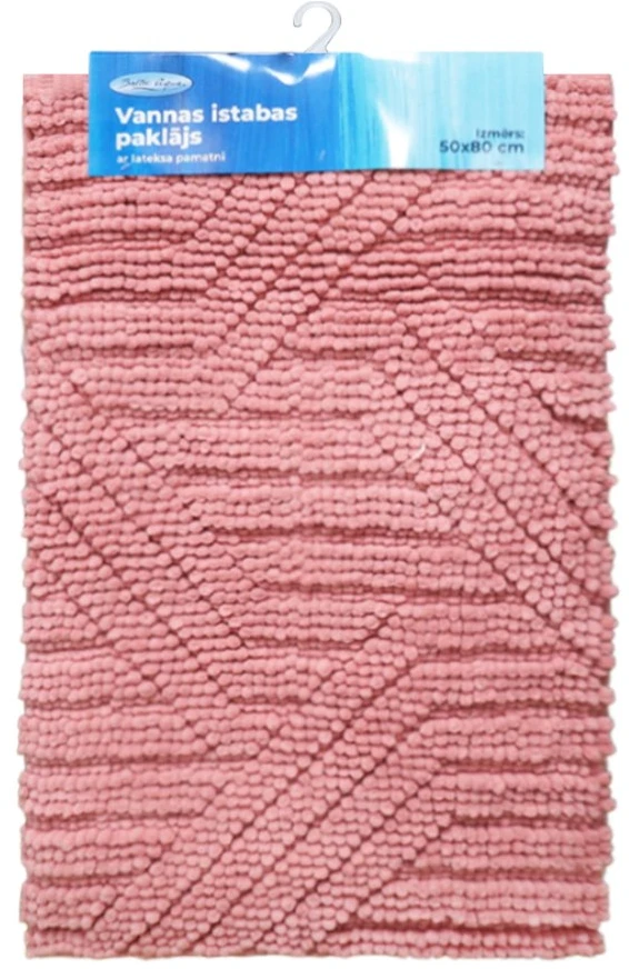 Baltic Aqua Vannas istabas paklājiņš 50x80cm Square, rozā