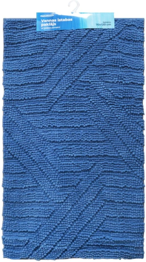 Baltic Aqua Vannas istabas paklājiņš 70x120cm Square, mėlynas