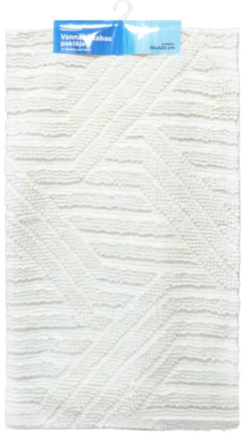 Baltic Aqua Vannas istabas paklājiņš 70x120cm Square, balts