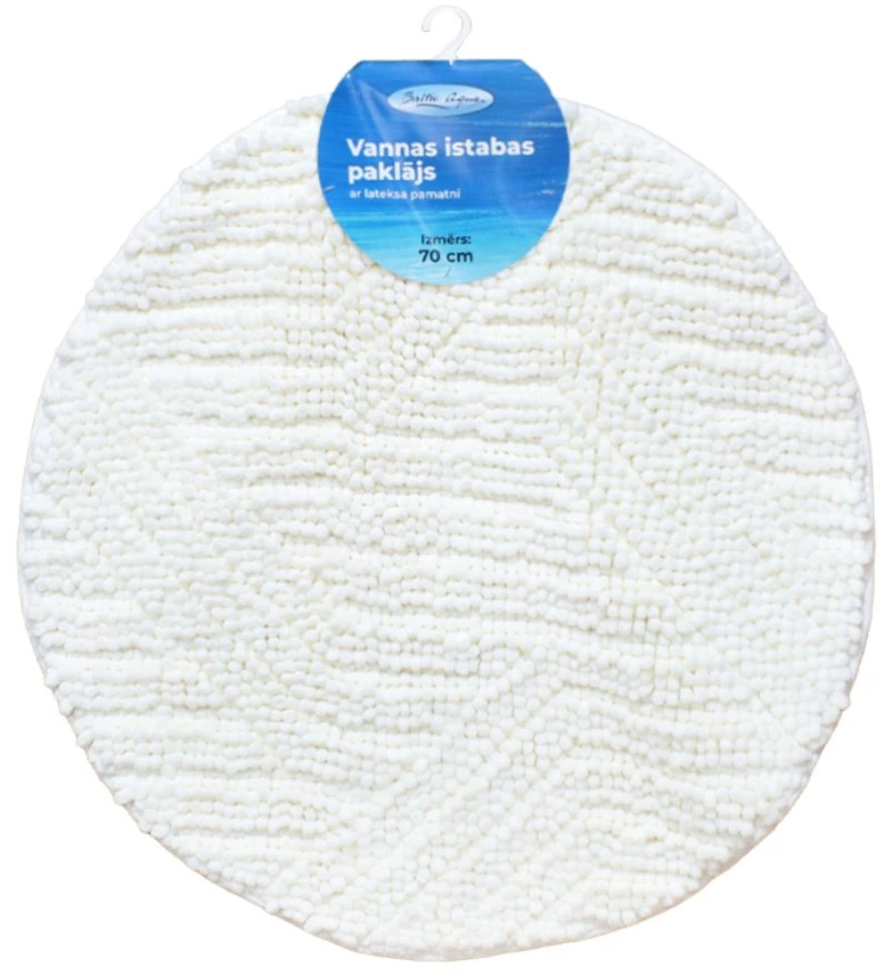 Baltic Aqua Vannas istabas paklājiņš D70cm Square, balts