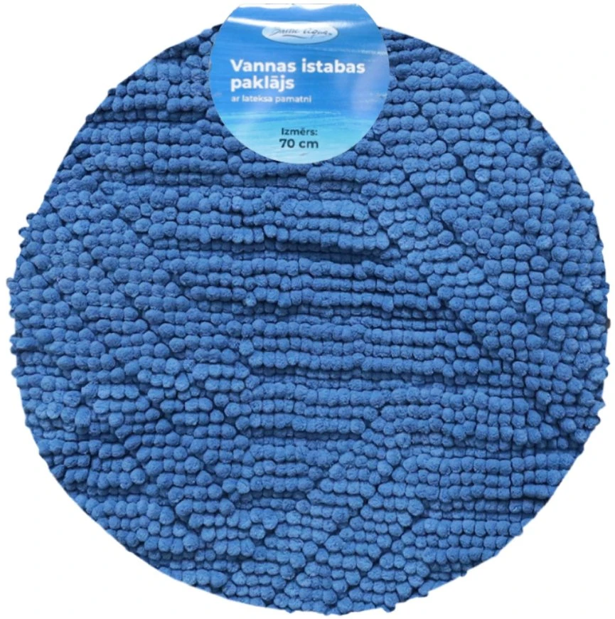 Baltic Aqua Vannas istabas paklājiņš D70cm Square, mėlynas