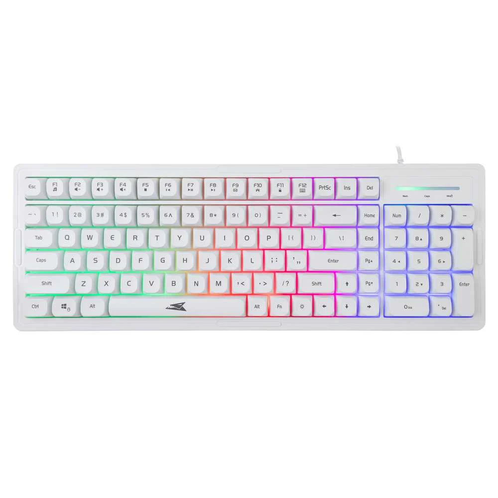 Baracuda Gaming membraninė klaviatūra su pele ORCA Gaming Combo, US išdėstymas, baltos spalvos (BGC-011)
