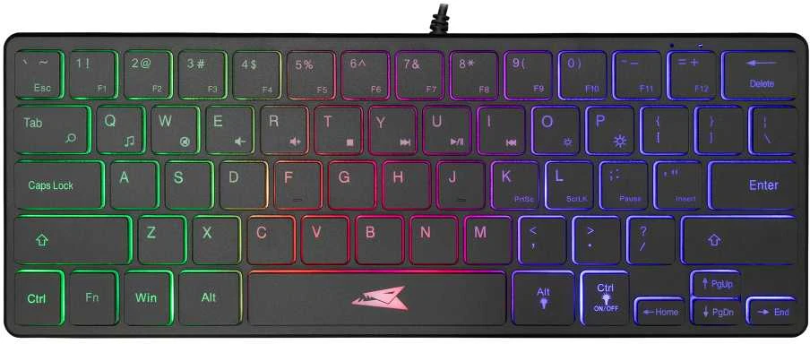 Baracuda Gaming Membrane Klaviatūra SEAHORSE, US išdėstymas, Juodas (BGK-04141)
