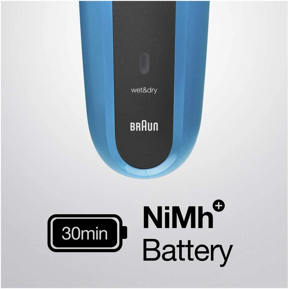 Barzdaskutė Braun Series 3 310BT Skustuvas Apkarpymo mašinėlė Juoda, Mėlyna