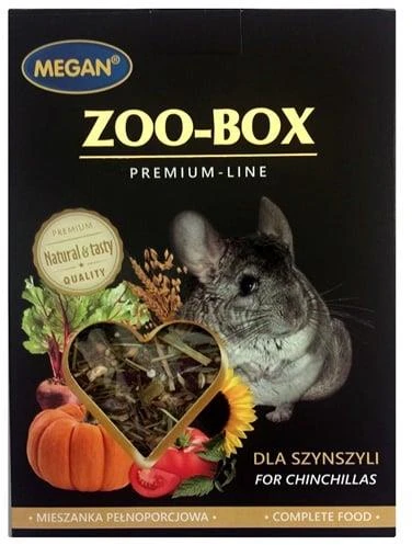 Pašaras šinšiloms Megan Zoo-Box Premium Line, 500 gr