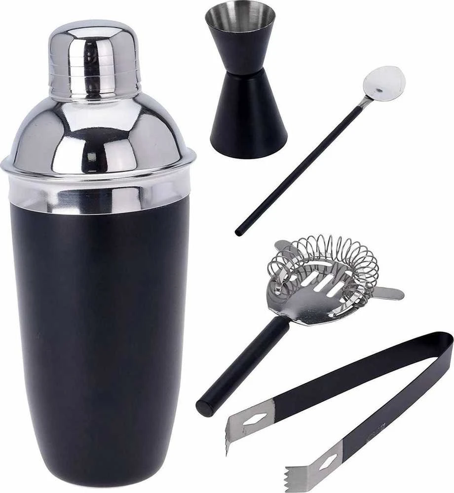Excellent Houseware Baro rinkinys gėrimams, 5 dalių, nerūdijantis plienas