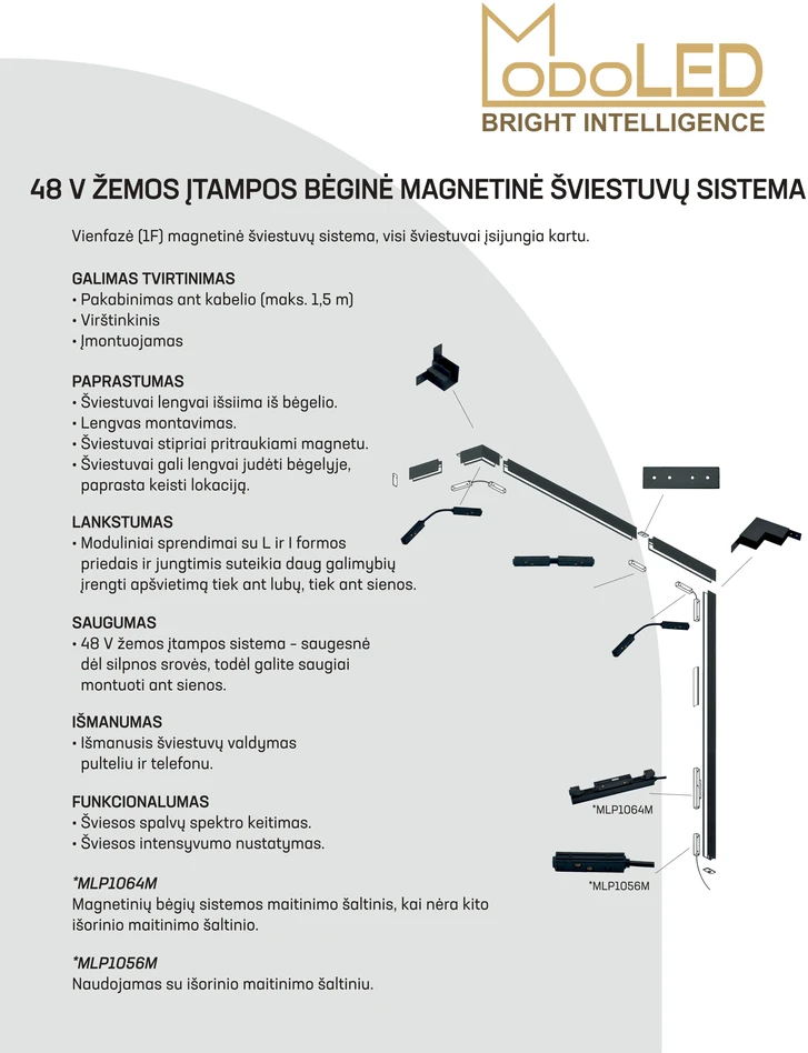 Maitinimo šaltinis bėg. sistemai Modoled Magnetic, max 100W