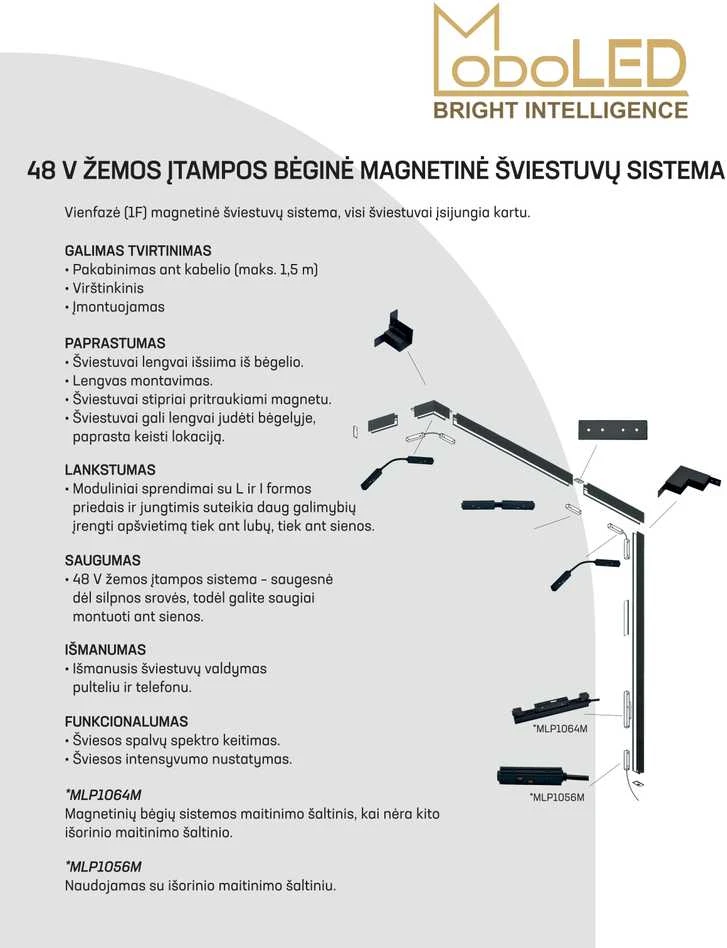 Maitinimo šaltinis bėginei sistemai Modoled Magnetic