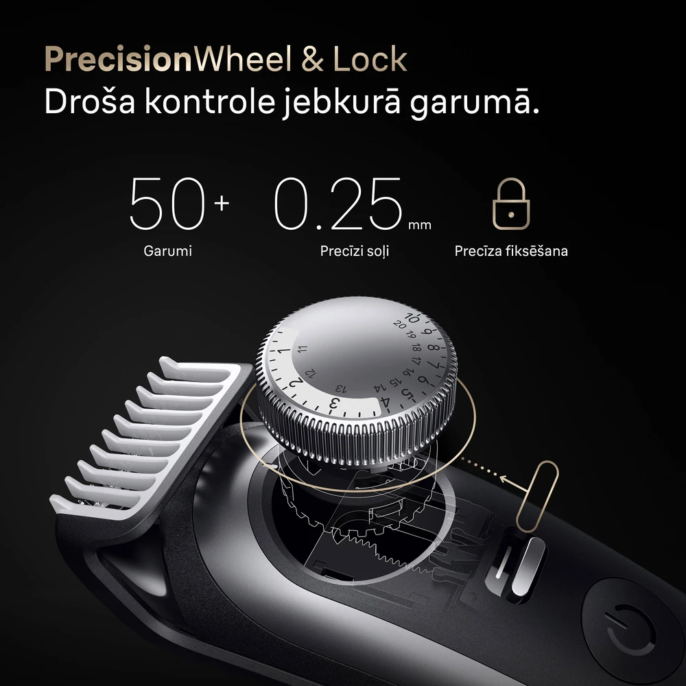 Barzdaskutė Barzdakirpė Braun Series 9 BT9560, li-ion, juoda sp.