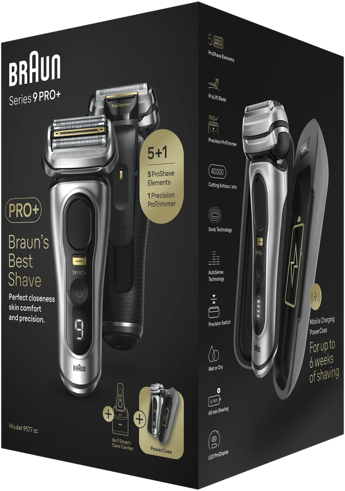 Barzdaskutė Braun 9577CC Series 9 Pro+, su kelioniniu dėklu