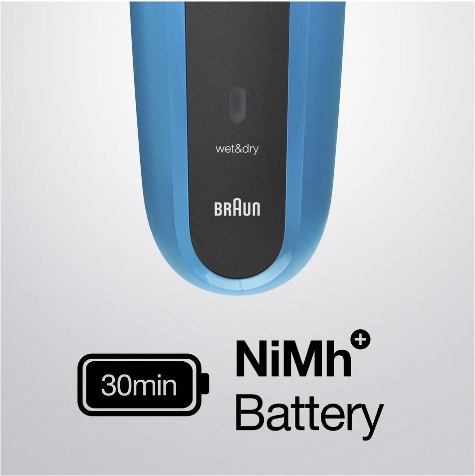 Barzdaskutė Braun 310BT WD, ni-mh, mėlyna/juoda