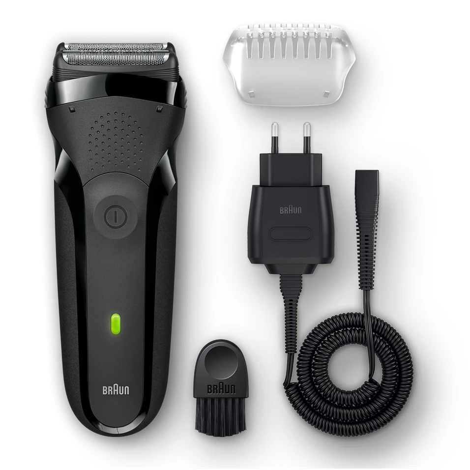 Barzdaskutė Braun Series 3 300S, ni-mh, juoda sp./pilka sp.