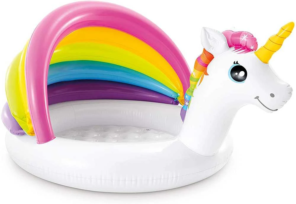 Intex Baby Pool Unicorn Baltas / Spalvotas, Amžius 1-3, 127 x 102 x 69 cm