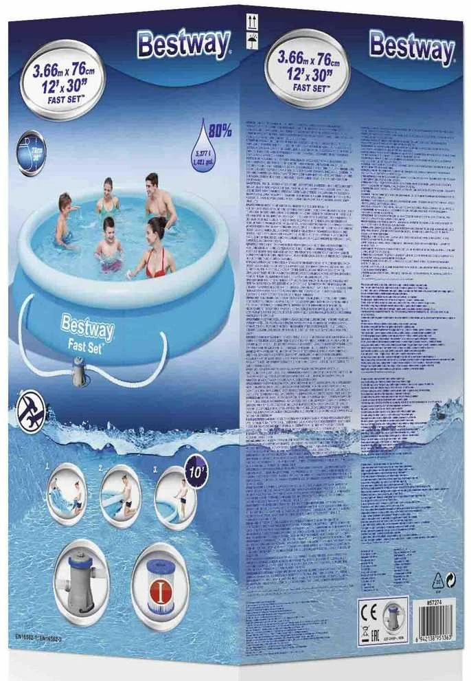 Bestway baseinas Fast Set 366x76cm (57274)