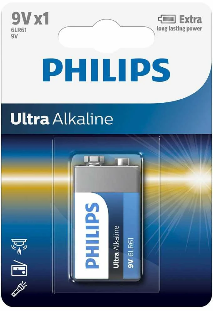 Philips Ultra Alkaline baterija 6LR61E1B/10