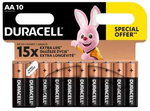 BATTERIES DURACELL AA 10VNT