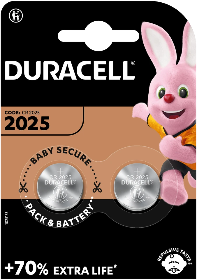 Elementai Duracell. CR2025. 2 vnt.