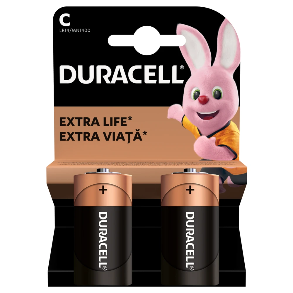 Duracell 2 LR14 C Vienkartinė baterija Šarminis