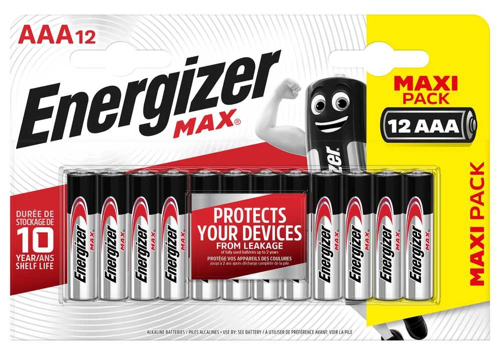 Elementai ENERGIZER MAX. AAA/LR03. 1,5 V. 12 vnt.