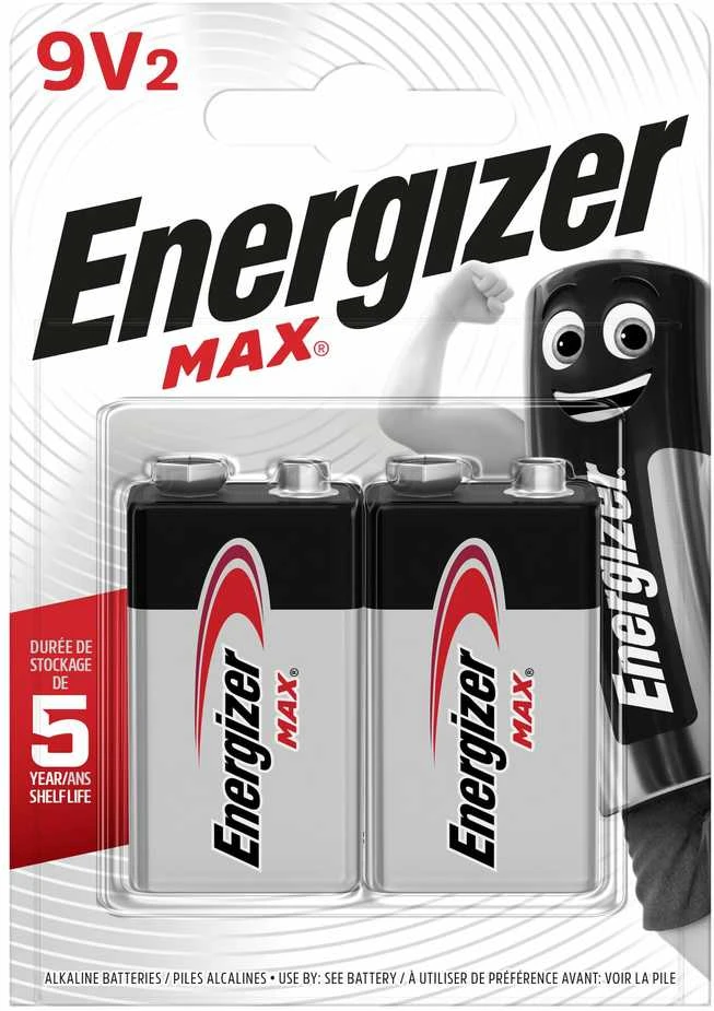 Energizer ENERGIZER MAX 9V 2 PACK