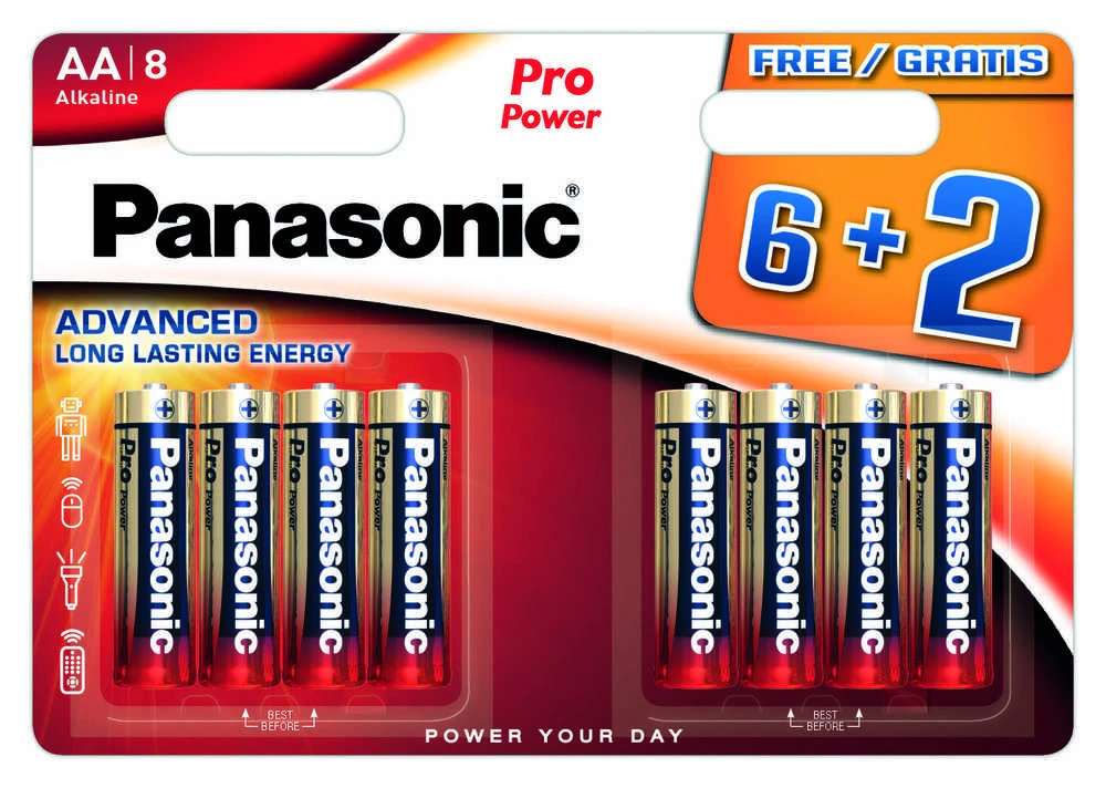 Panasonic Batteries Sourcing Panasonic Pro Power baterija LR6PPG/8BW (6+2) | Tiekimas