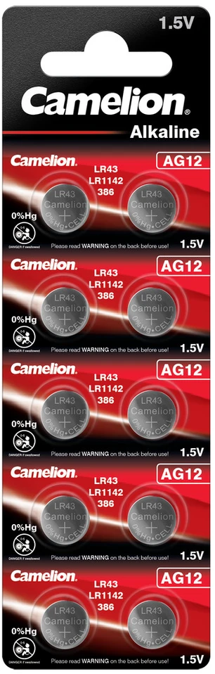 Baterija - Camelion AG12/LR43/386/186 1.5V Alkalinė 10 Pakuotė