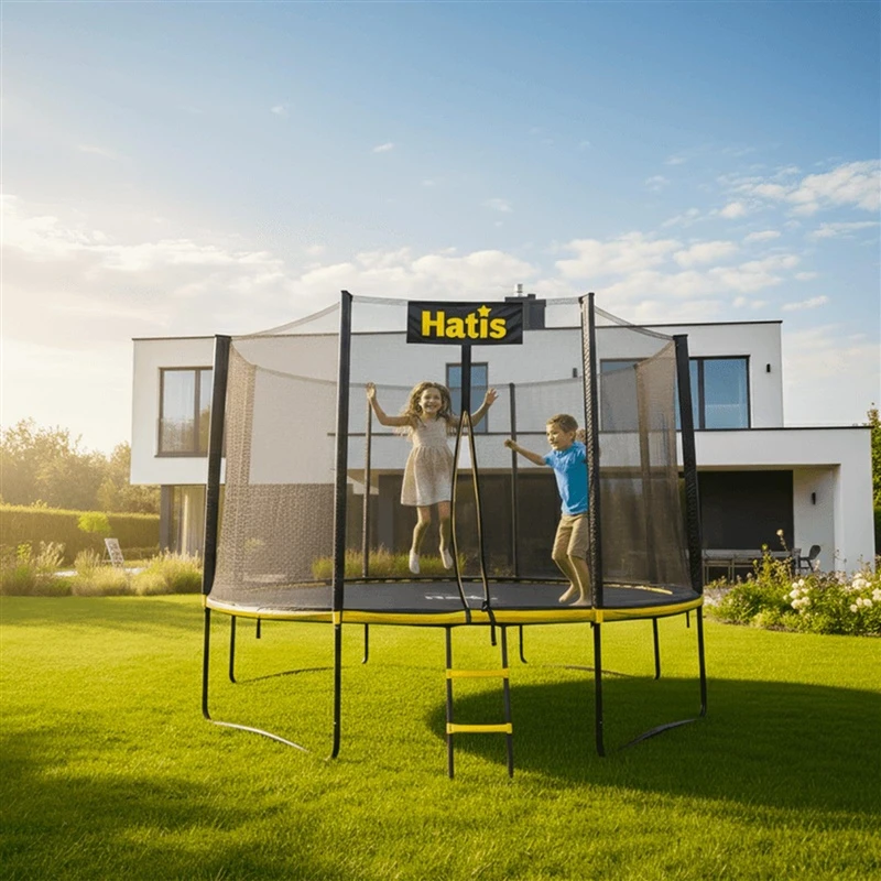 Batutas HATIS 3.05 m, su apsauginiu tinklu ir laipteliais
