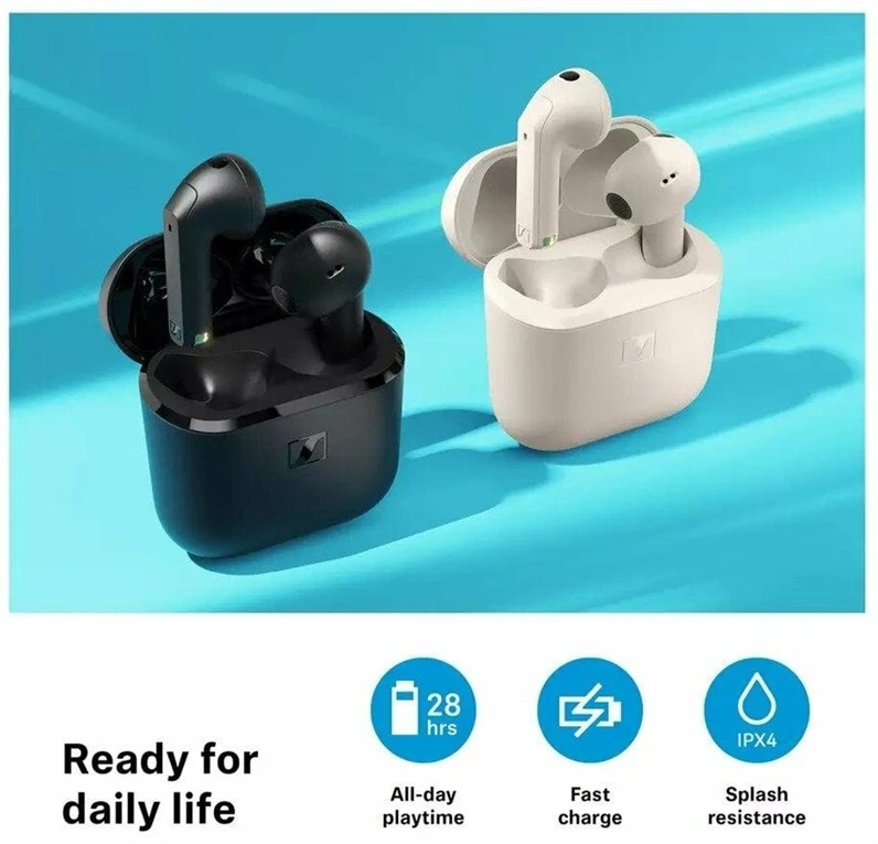 Belaidės ausinės Sennheiser Accentum Open. juoda