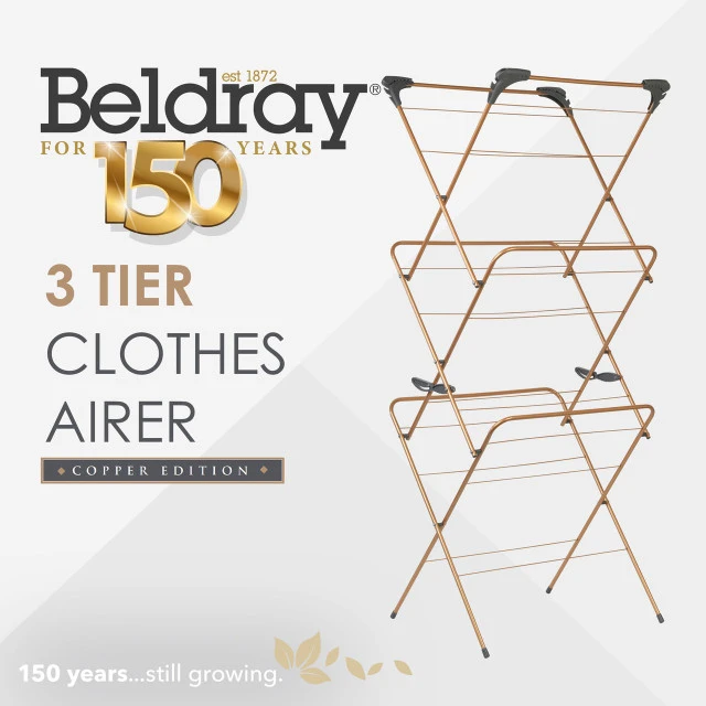 Beldray LA089397GRYEU7 150 metų 3 pakopų oro balionas Pilkas ir varis