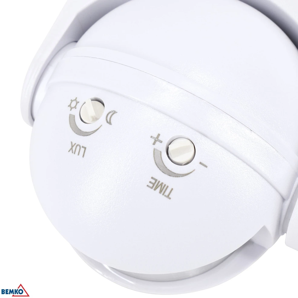 Bemko Paviršinis judesio daviklis, baltas, IP44, max 1200W, 180°, max 12m