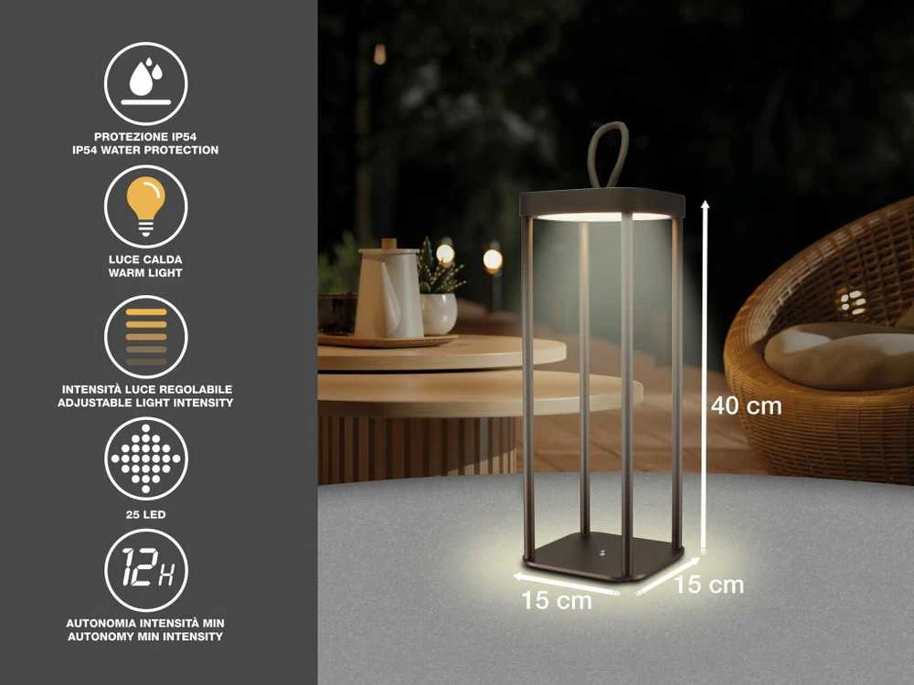Beper P207ILI102 įkraunamas Corten žibintas
